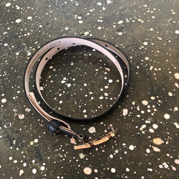 VERSACE Greca Belt Nero Oro Black Leather Buckle - Picture 6 of 12